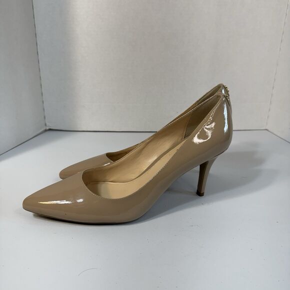 Cole Haan Size 11 Grand Zero Beige Patent Leather Pumps | Classic Stiletto Heels - Picture 3 of 8